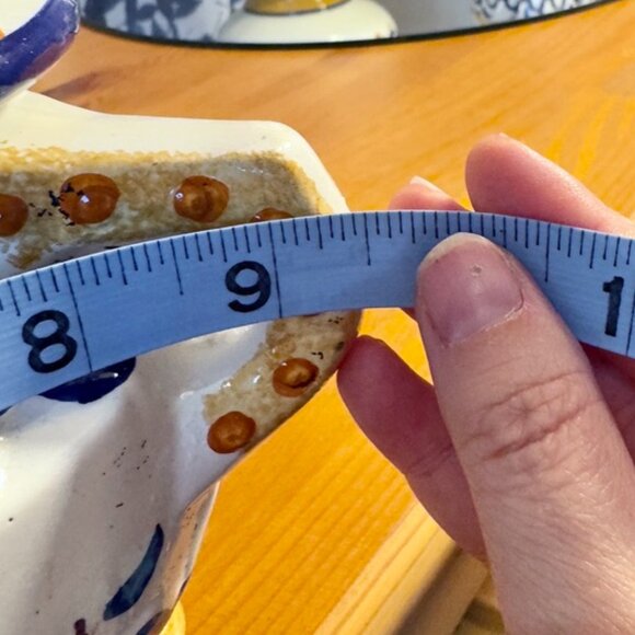 Bassano Ornate Italian Blue and Yellow Ceramic Pottery Set - Picture 10 of 14